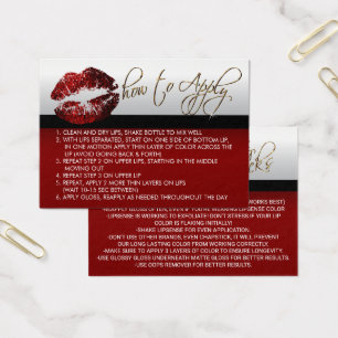 Cinnamon Red Glitter Lips - How to Apply