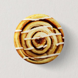 Cinnamon roll 1 inch round button