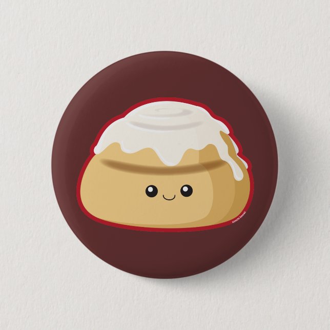 Cinnamon Roll 2 Inch Round Button (Front)