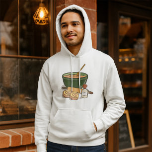 Cinnamon Roll Baking Ingredients Cozy Kitchen Hoodie