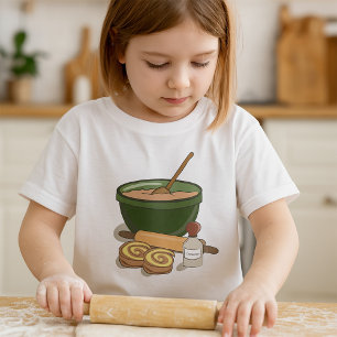 Cinnamon Roll Baking Ingredients Cozy Kitchen T-Shirt
