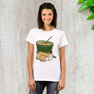 Cinnamon Roll Baking Ingredients Cozy Kitchen  T-Shirt