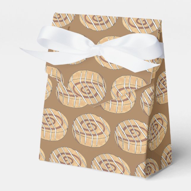 Cinnamon Roll Bun Pastry Bakery Breakfast Food Favor Box (Front Side)