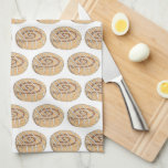 Cinnamon Roll Bun Pastry Bakery Breakfast Food Kitchen Towel<br><div class="desc">Design features an original marker illustration of a delicious, freshly baked cinnamon roll pastry topped with a drizzle of cream cheese frosting. Ideal for a baby shower, birthday party, bake sale, bakery popup, or breakfast or brunch celebration. Don't see what you're looking for? Need help with customization? Contact Rebecca to...</div>