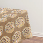 Cinnamon Roll Bun Pastry Bakery Breakfast Food Tablecloth<br><div class="desc">Design features an original marker illustration of a delicious, freshly baked cinnamon roll pastry topped with a drizzle of cream cheese frosting. Ideal for a baby shower, birthday party, bake sale, bakery popup, or breakfast or brunch celebration. Don't see what you're looking for? Need help with customization? Contact Rebecca to...</div>