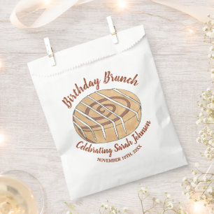 Cinnamon Roll Bun Pastry Birthday Party Brunch Favour Bag