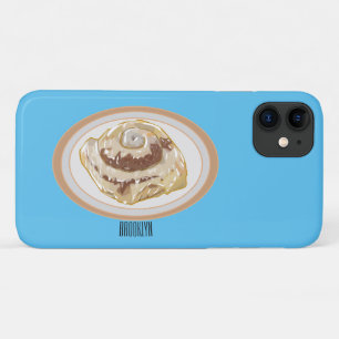 Cinnamon roll cartoon illustration iPhone 11 case