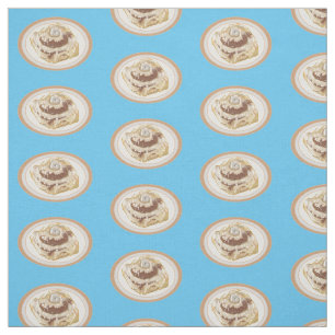 Cinnamon roll cartoon illustration fabric