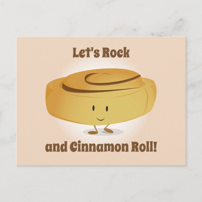 Cinnamon Roll Character Food Postcard (Front)