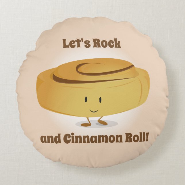 Cinnamon Roll Character | Round Pillow (Front)