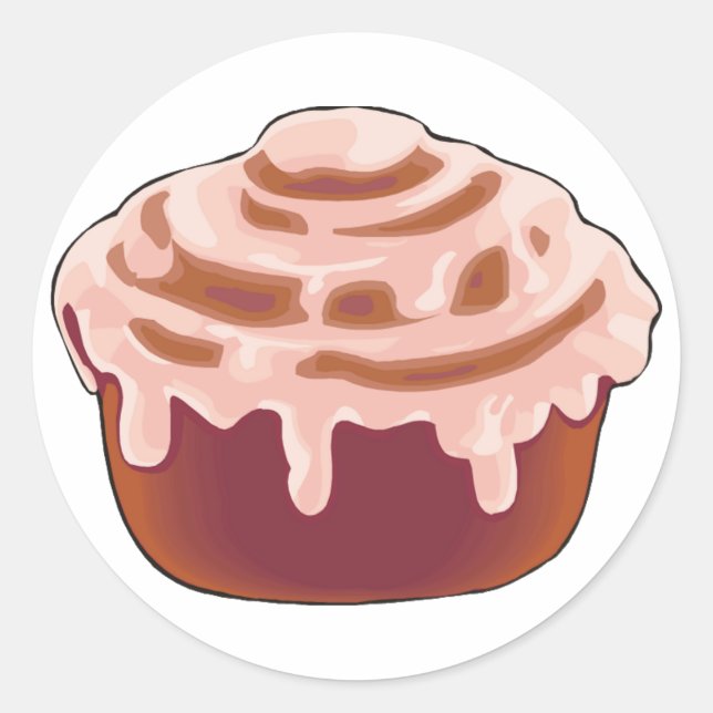 Cinnamon Roll Classic Round Sticker (Front)