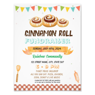 Cinnamon Roll Fundraiser school template  Photo Print