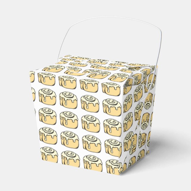 Cinnamon Roll Honey Bun Cartoon Design Favor Box (Front Side)