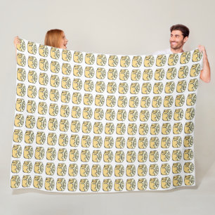 Cinnamon Roll Honey Bun Cute Cartoon Design Fleece Blanket