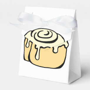 Cinnamon Roll Honey Bun White Cartoon Design Cute Favor Box