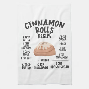 Cinnamon Roll Recipe Kitchen Towel