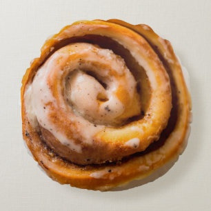 Cinnamon Roll Round Pillow