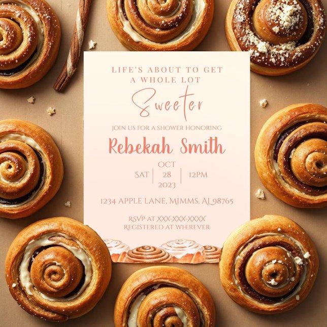 Cinnamon Roll Shower Invitation (Creator Uploaded)