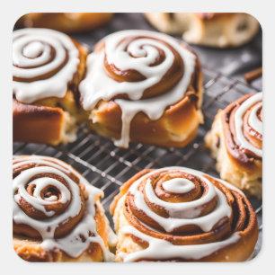 Cinnamon Roll Square Sticker