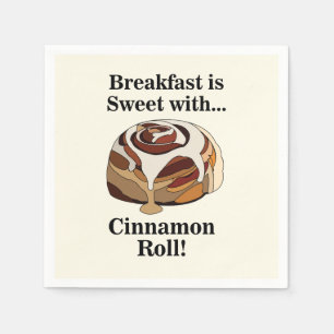 Cinnamon Roll Sweet Bun Party Napkin