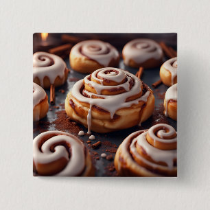 Cinnamon Rolls 2 Inch Square Button