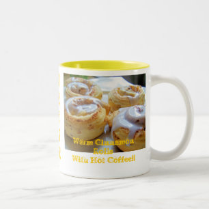 Cinnamon rolls and Coffee Two-Tone Coffee Mug