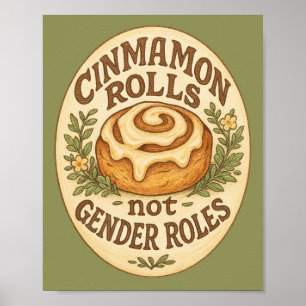 Cinnamon Rolls not Gender Roles Poster