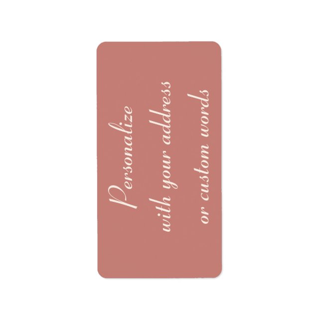 Cinnamon Rose Custom Address Labels (Front)