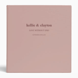 Cinnamon Rose Modern Type Wedding Album Binder
