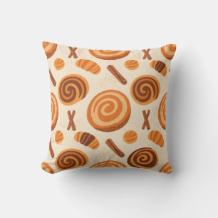 Cinnamon Swirls Throw Blanket – Warm Autumn  Pillow