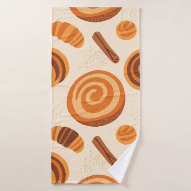 Cinnamon Swirls Towel – Warm & Sweet Cozy Season  (Bath Towel)