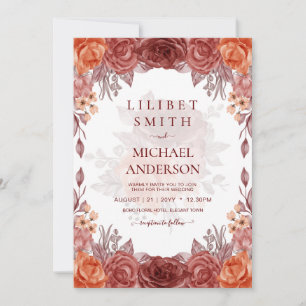 Cinnamon Terracotta FALL Floral Botanical WEDDING