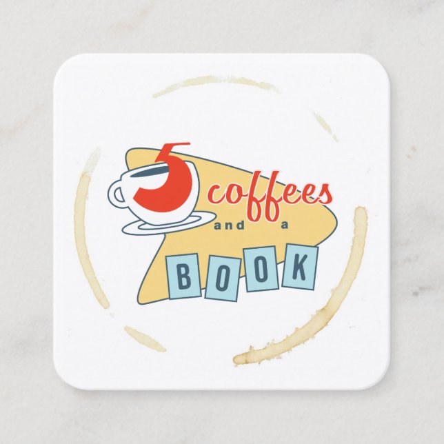 Cinq cartes invitations de café (Devant)