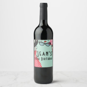 Cinquante ans 1950 habiller Étiquettes de vin de l