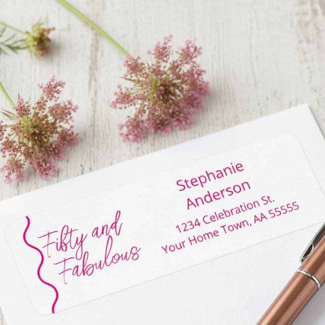 Cinquante ans et Fabuleux Script Rose (Créateur téléchargé)