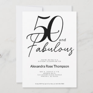 Cinquante ans et Fantastique Invitation Anniversai