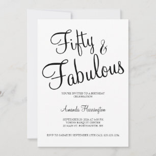 Cinquante ans et Fantastique Invitation Anniversai