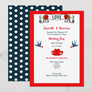 Cinquante Faire-part de mariage Rockabilly
