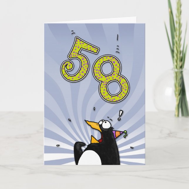 cinquante-huitième anniversaire - carte de (Devant)