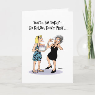 Cinquante-neuvième carte d'anniversaire drôle pour