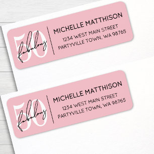 Cinquante rose poudré Adresse pour 50e anniversair