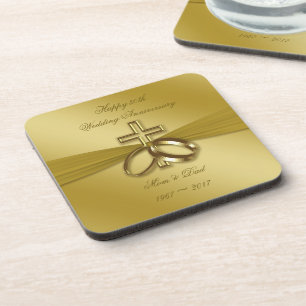 Cinquantième dessous de verre d'or religieux
