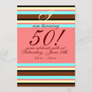 cinquantième invitation d'anniversaire