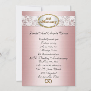 cinquantième Invitation d'anniversaire