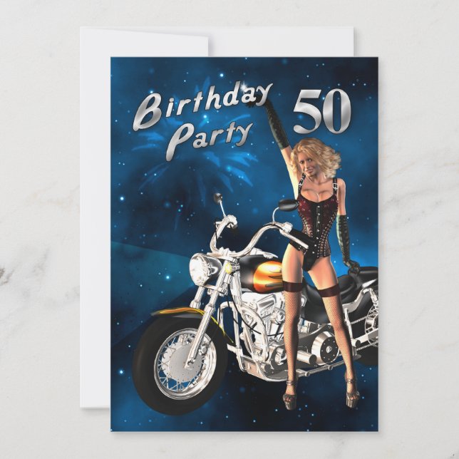 cinquantième Invitation de fête d'anniversaire (Devant)