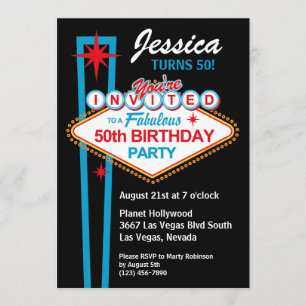 Cinquantième invitation de fête d'anniversaire de