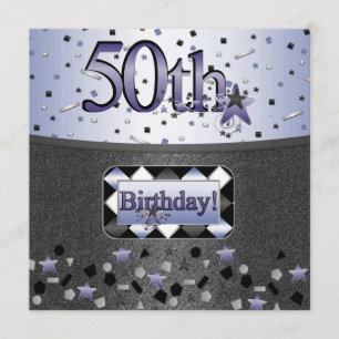 cinquantième INVITATIONS de FÊTE D'ANNIVERSAIRE