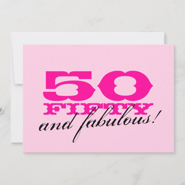 cinquantième Invitations de fête d'anniversaire (Devant)