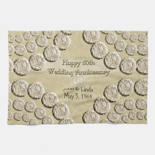 cinquantième Serviette de cuisine d'anniversaire