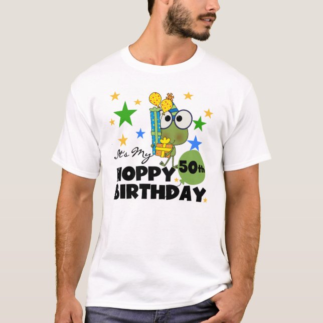 Cinquantième T-shirt d'anniversaire de grenouille (Devant)